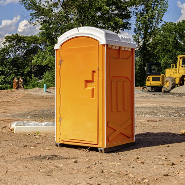 can i customize the exterior of the portable restrooms with my event logo or branding in Red Banks